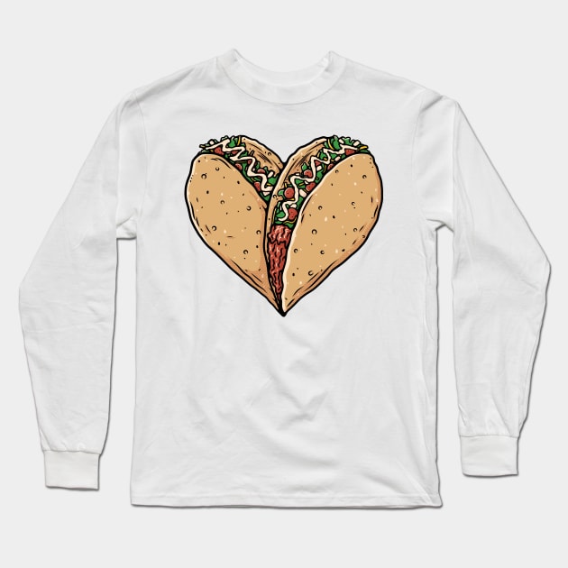 Taco Lover Long Sleeve T-Shirt by quilimo